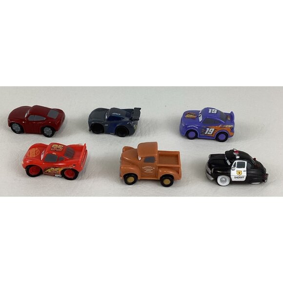 Disney Cars Mini Vehicles Topper Lot Smokey McQueen Sheriff Natalie Storm Swift - Picture 3 of 6